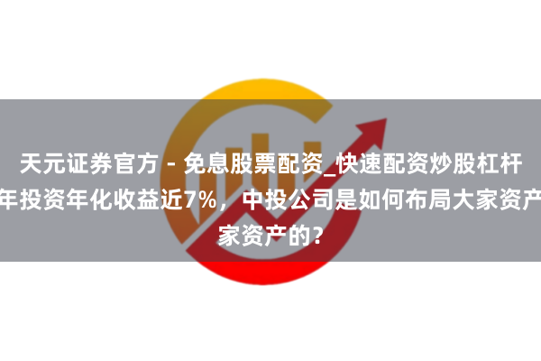 天元证券官方 - 免息股票配资_快速配资炒股杠杆 10年投资年化收益近7%，中投公司是如何布局大家资产的？